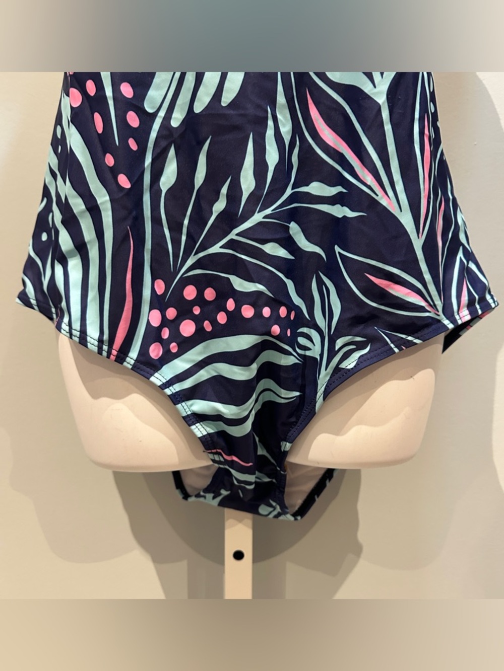 Blue and Pink Floral One-Piece Swimsuit XXL NWOT - Picture 7 of 14